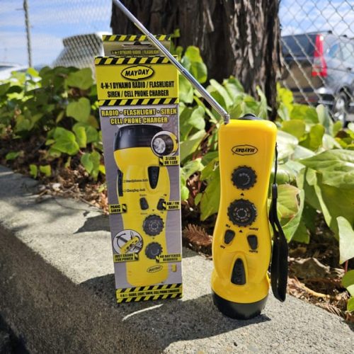 Crank Radio, LED flashlight with charger