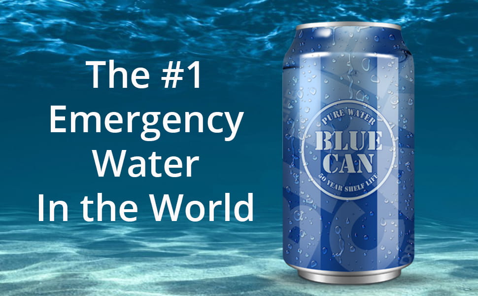 Blue Can Emergency Water
